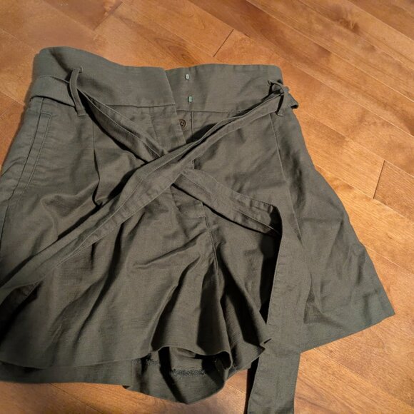 Aritzia Wilfred Marne Linen Blend High Waisted Belted Shorts - Picture 3 of 3